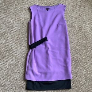 Escada Wool Lilac Purple and Black Sheath Dress